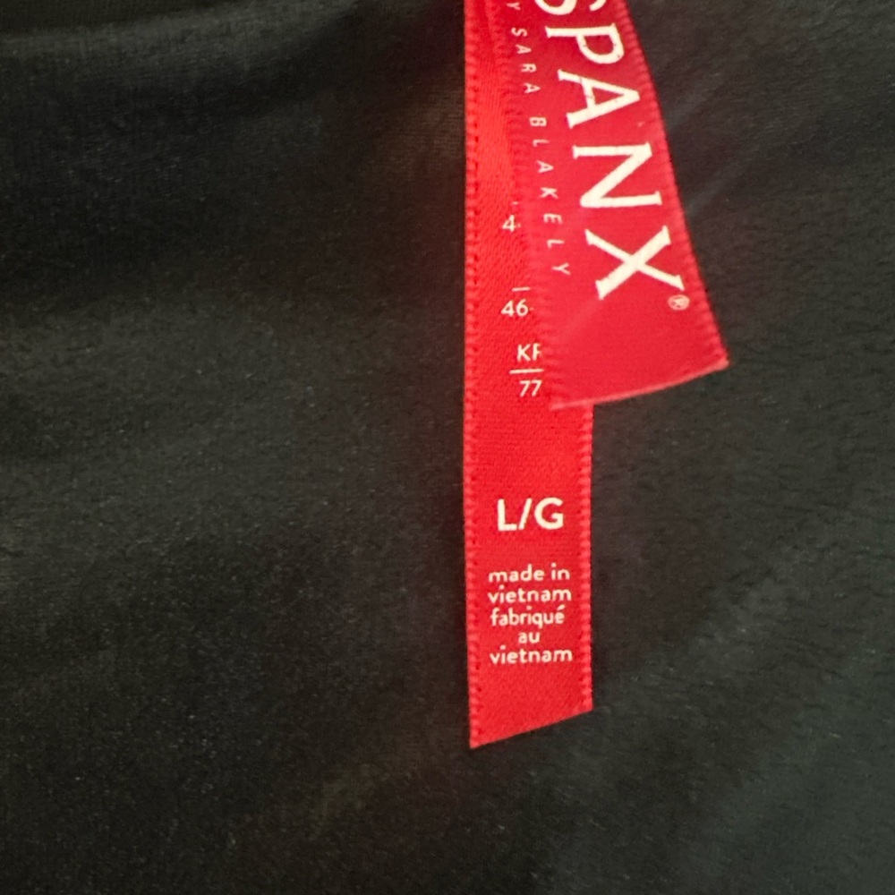 SPANX Black Faux Leather Leggings L - Picture 5 of 5